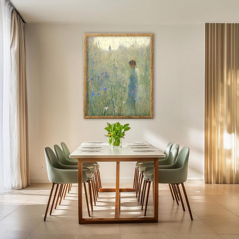 Posterizer 1 pcs-tranquil meadow scene-field of flowers in oil painting style 5-Landscape & Nature Art-Floral & Botanical Art-Decor for Home & Off...